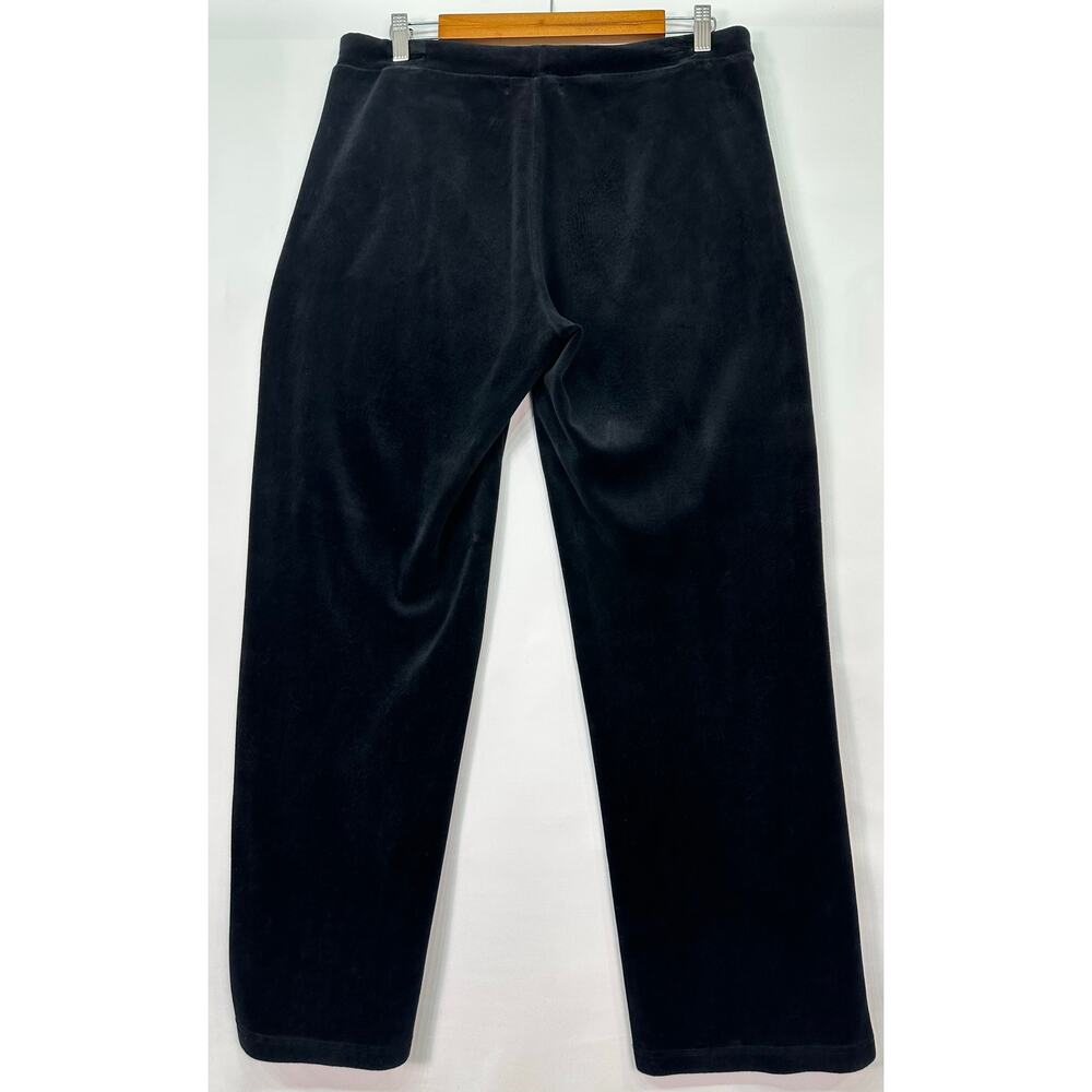 Lauren Active Ralph Lauren Black Velvet Active Track Pants Size Medium - Picture 3 of 11